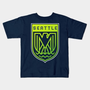 Modern Seattle Seahawks Football team Emblem Kids T-Shirt